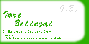 imre beliczai business card